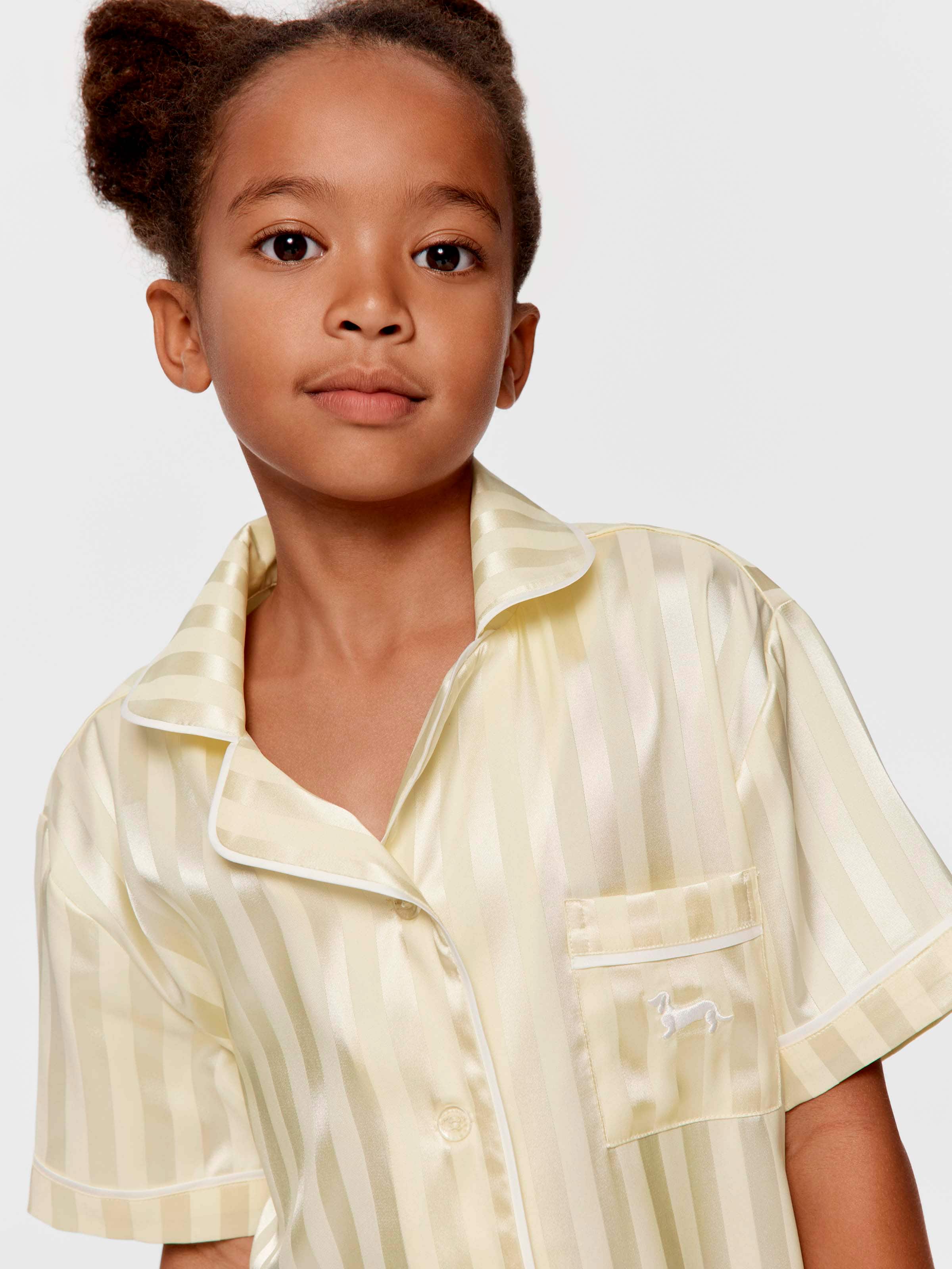 Girls Butter Satin Classic Short Pj Set