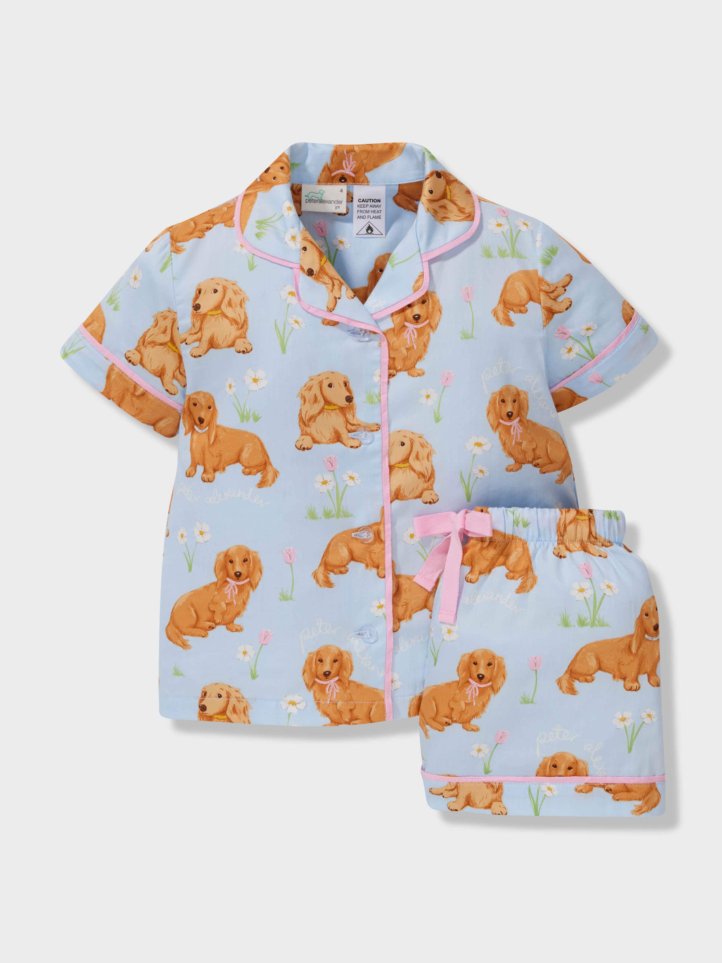 Jnr Girls Classic Penny 100% Cotton Shortie Pj Set
