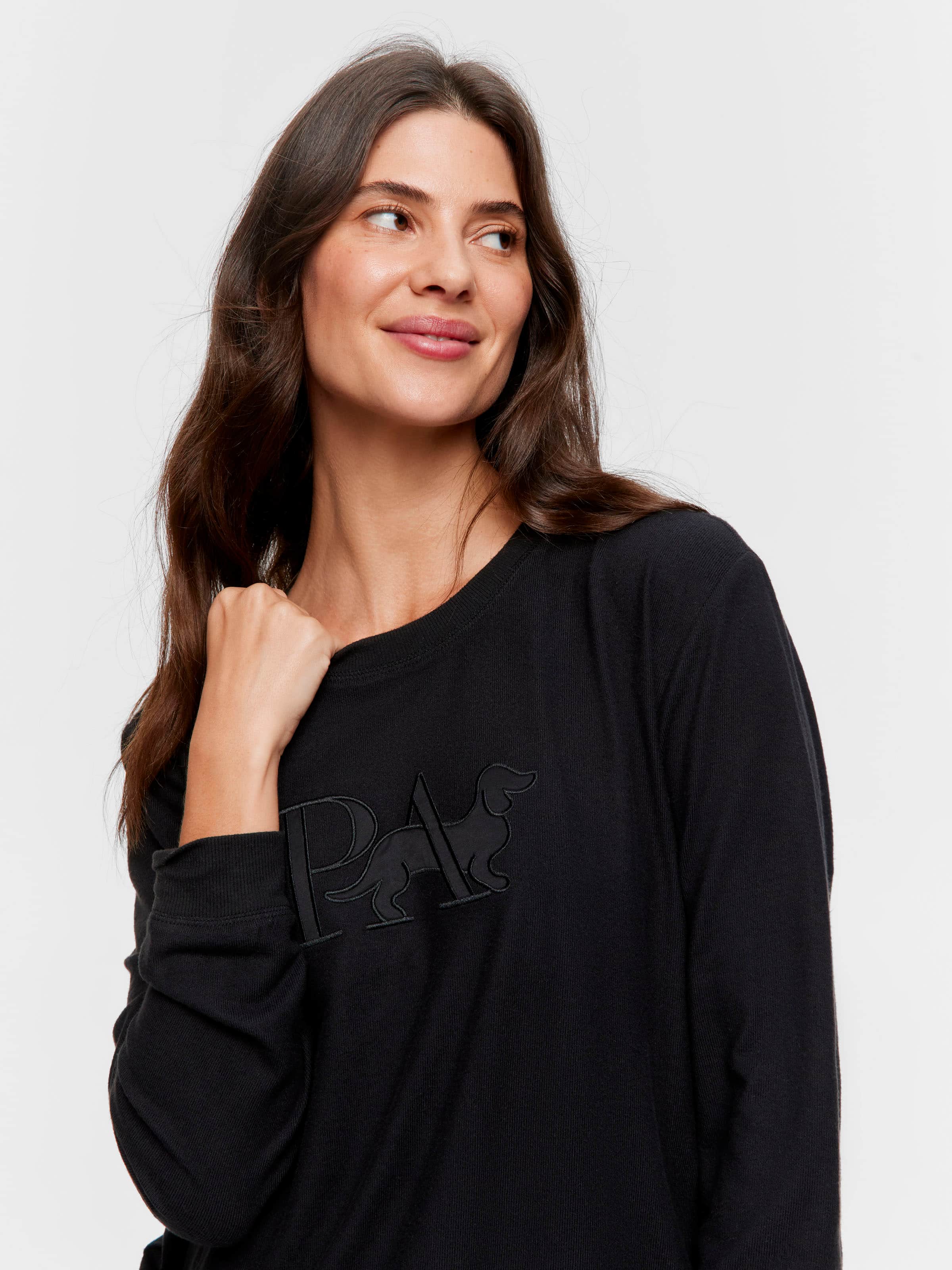 Black Logo Plush Sweater