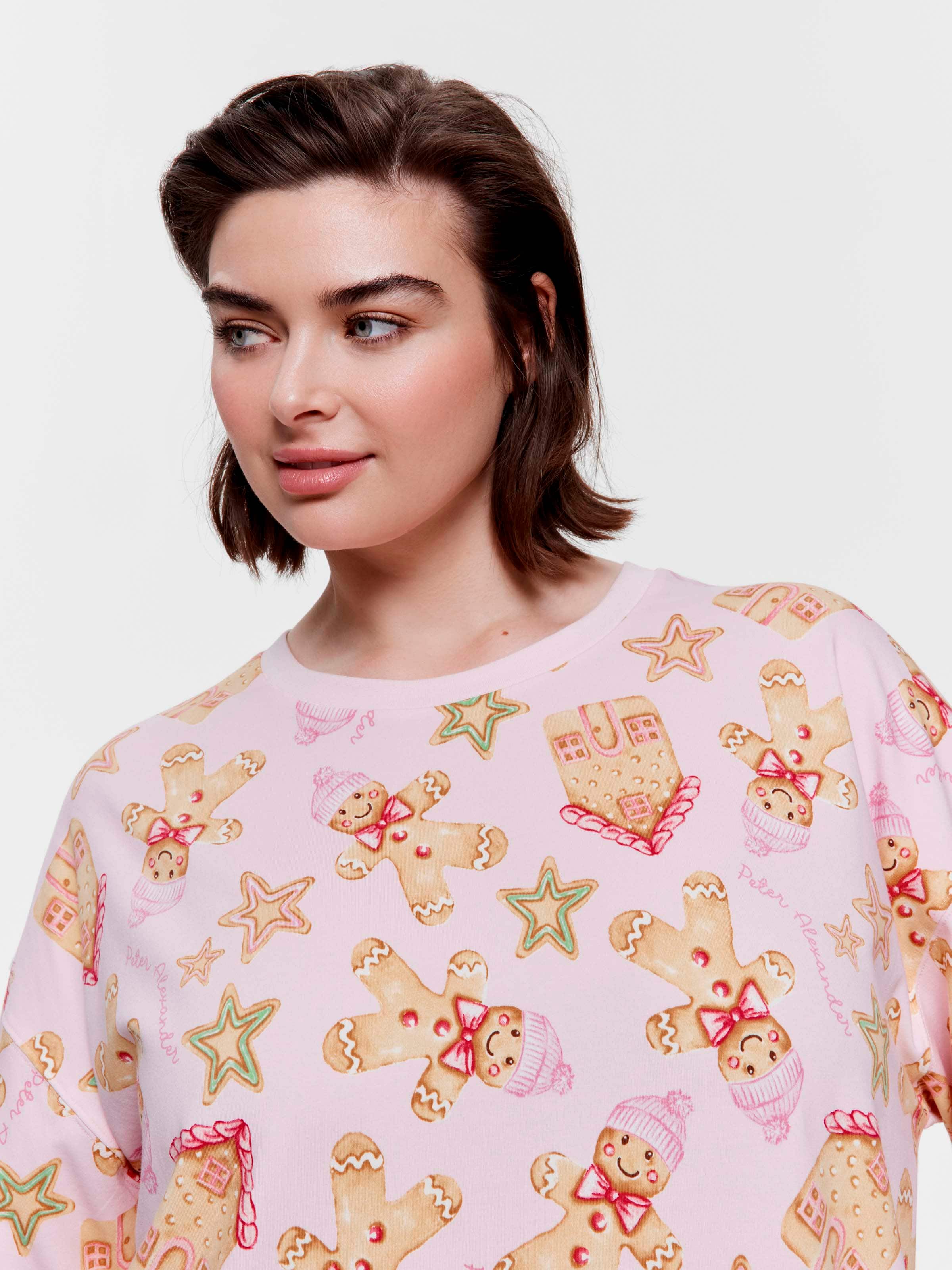 P.A. Plus Pink Gingerbread Sleep Tee