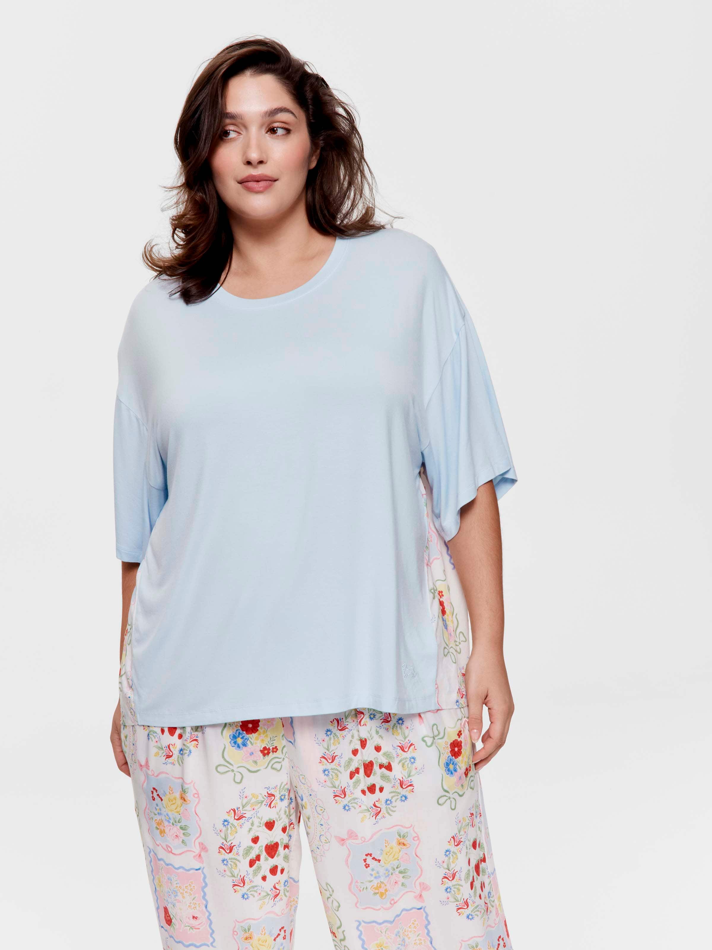 P.A. Plus Summer Garden Print Back Fashion Tee