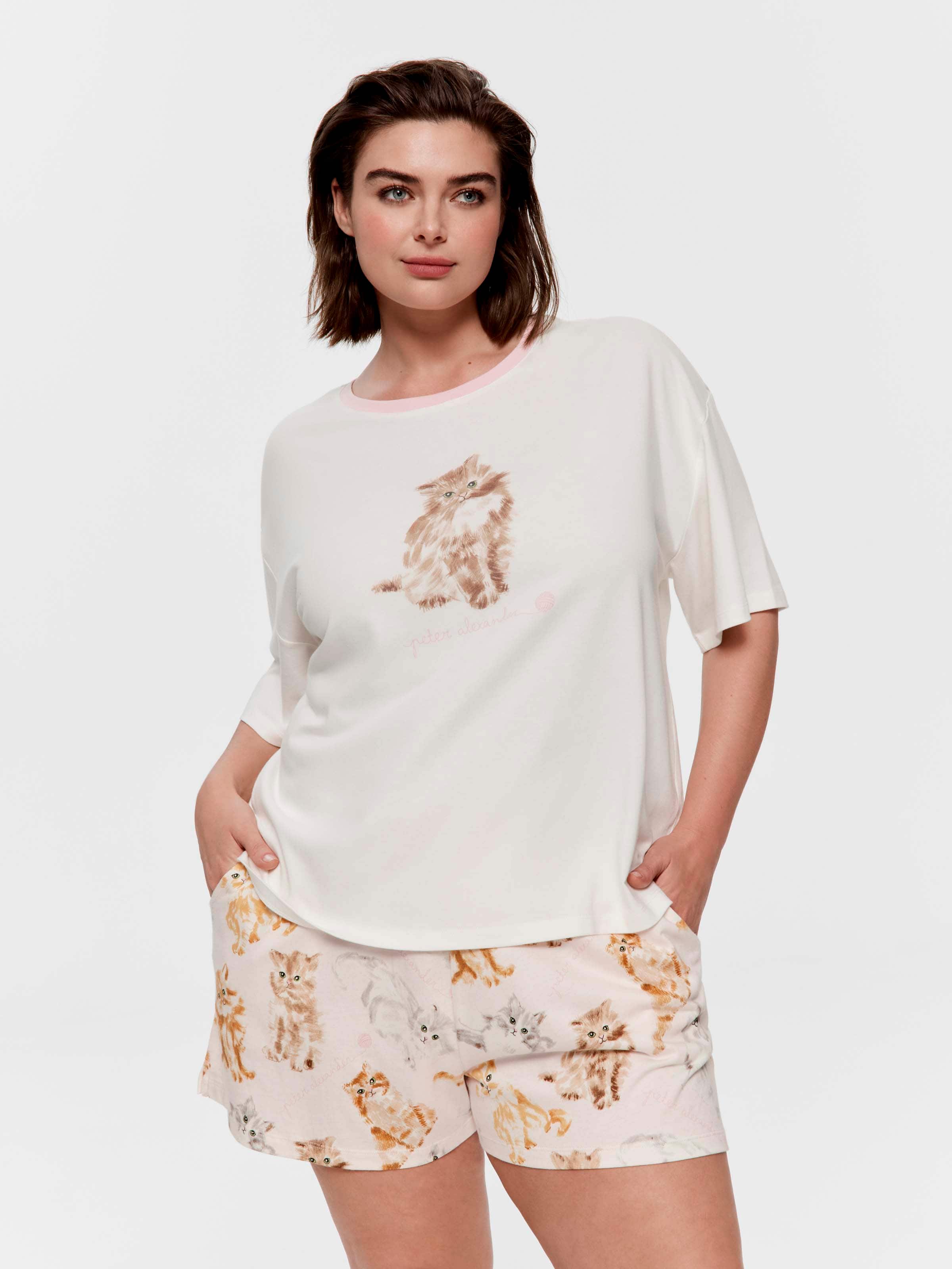 P.A. Plus Fluffy Cat Oversized Tee